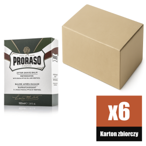 Proraso - Refreshing, linia Zielona - Balsam po goleniu, do skóry normalnej, uniwersalny KARTON 6x100ml
