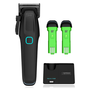 Supreme - Clipper Recharge STC779 - Maszynka do strzyżenia 8000RPM, 2x BATERIA, USB C, czarny
