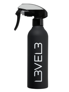 L3VEL3 - Spray Bottle Black - Czarny Spray fryzjerski rozpylacz do wody 300ml