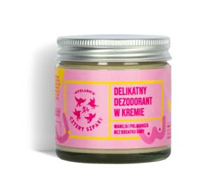 Cztery Szpaki - Wanilia i Palmaroza, Badaj się - Delikatny, naturalny dezodorant w kremie 60ml