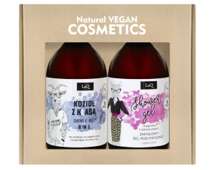 LaQ - Magnolia + Kozioł z Klasą - Zestaw na prezent, żel pod prysznic 2x500ml - Zestaw